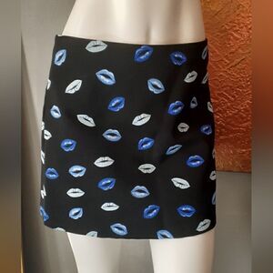 NWT Zara Lips Print Mini Skirt